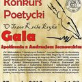 Gala Ogólnopolskiego Konkursu Poetyckiego „O trzos Króla Eryka” 